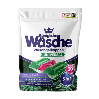 Капсулы для стирки Konigliche Wasche 3 in 1 Universal 30 шт