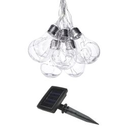 USL-S-126-PT4000 BULBS Садовая гирлянда на солнечной батарее Лампочки. 40 светодиодов. Разноцветный свет. 1xАA Ni-Mh аккумулятор в-к. IP44. TM Uniel