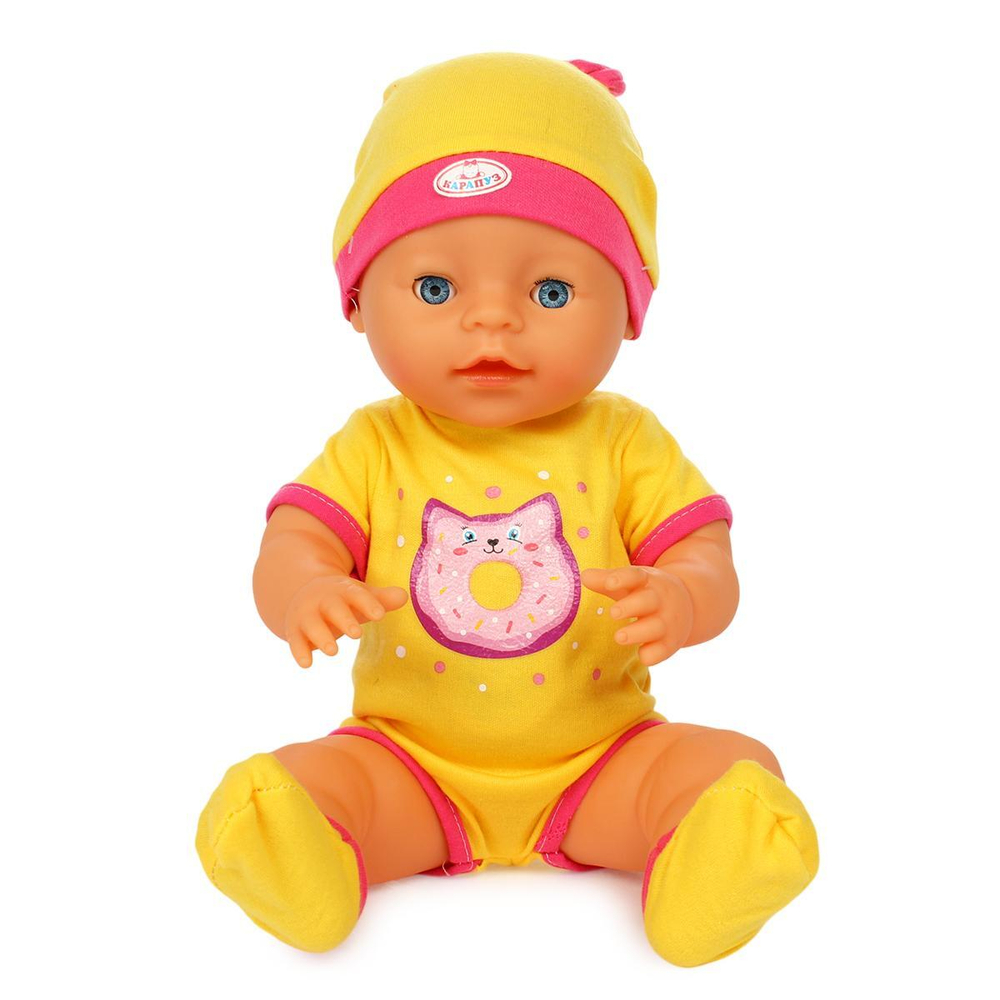 Пупс озвуч. 40см, пьет, писает, закр. глазки, 4акс, 50 звуков (Карапуз)