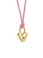 Подвеска Замочек на шнурке, позолота