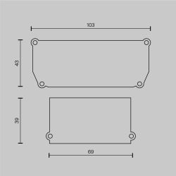 Заглушка декоративная белая 2шт. + фиксирующая черная 2шт. для профиля ALM-9940-SC Maytoni ALM012EC-SC-W