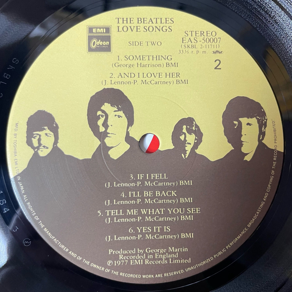 Винтажная виниловая пластинка LP The Beatles Love Songs (Japan 1977) (Obi) Yesterday