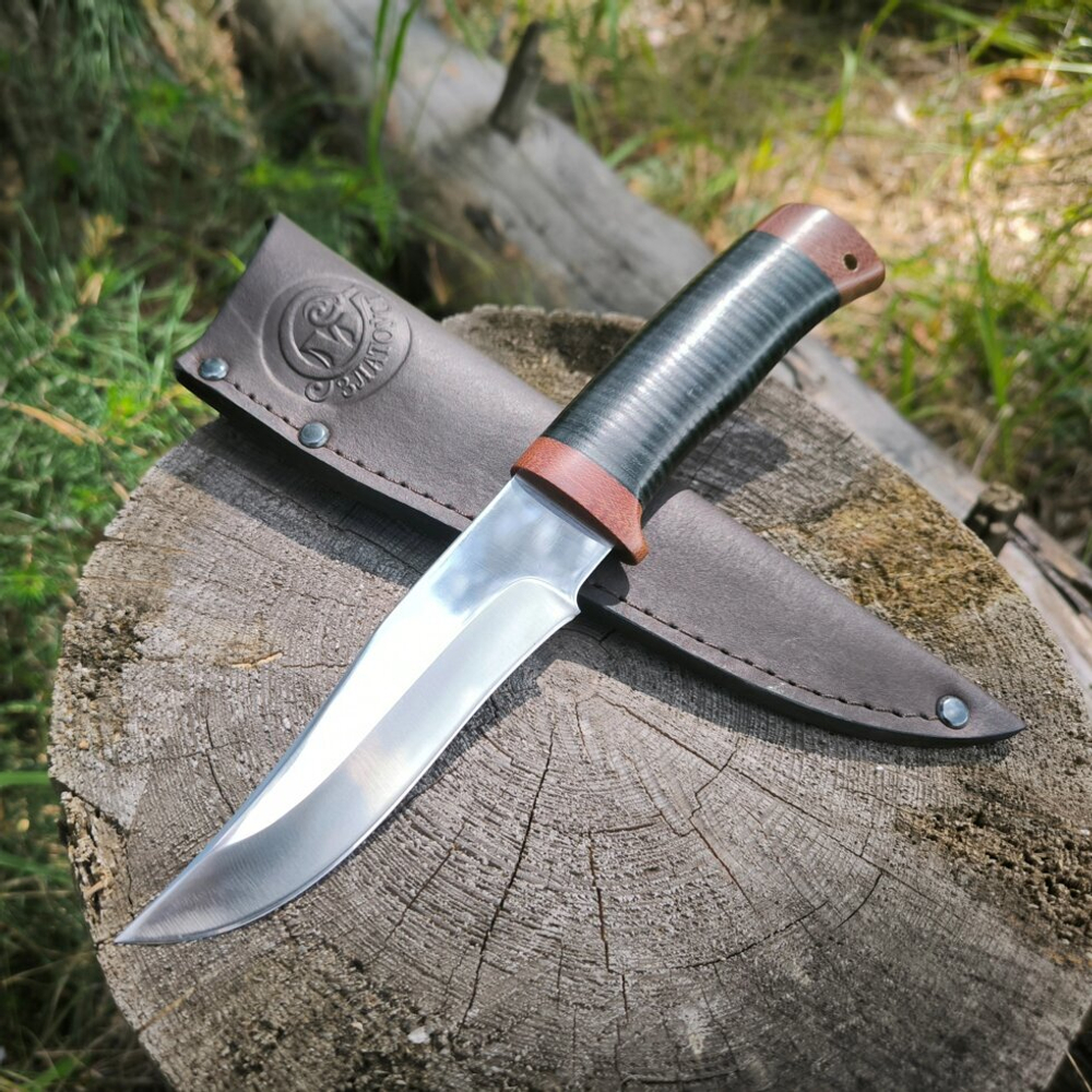Туристический нож НС-52 Шихан, рукоять кожа (Златоуст)