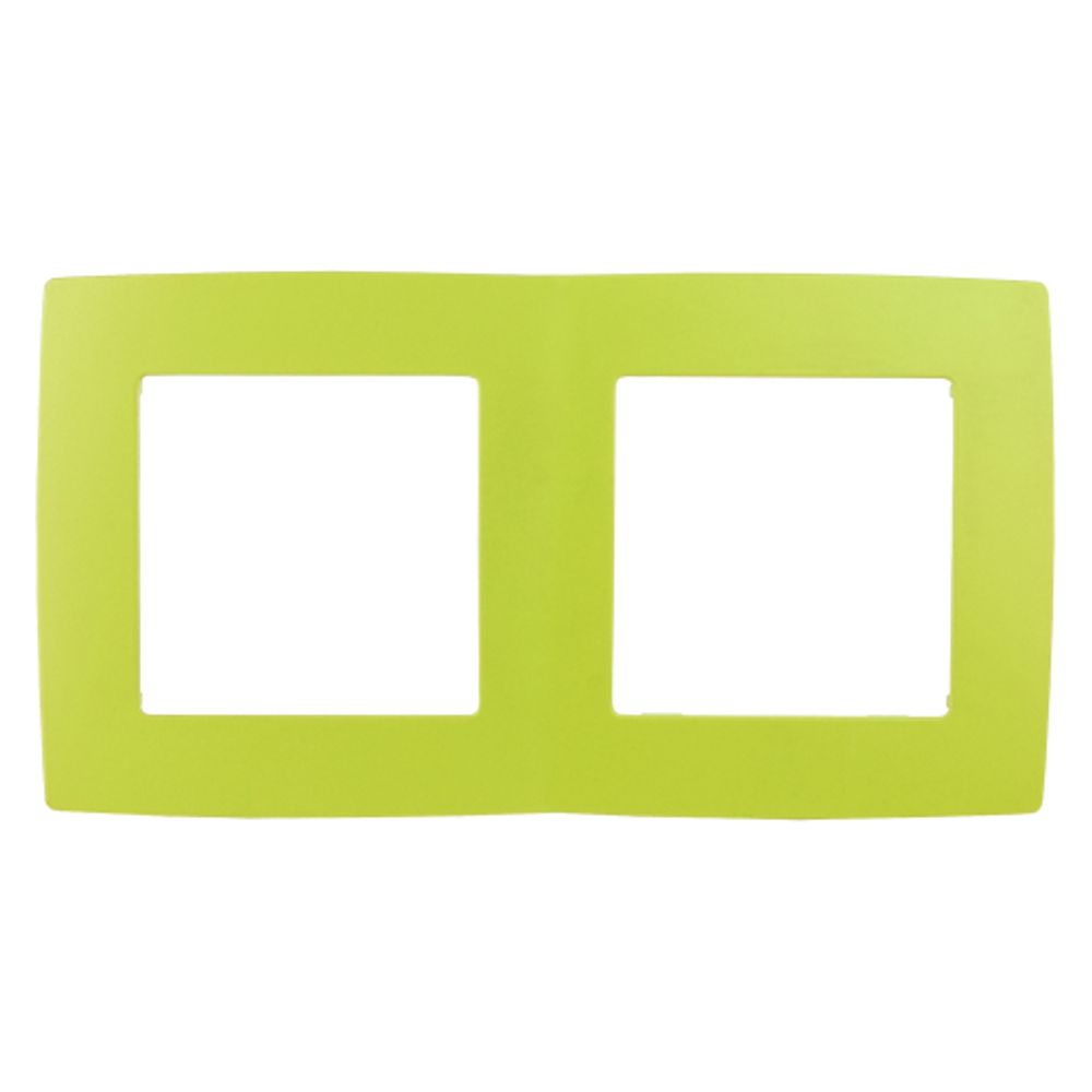 12-5002-26 ЭРА Рамка на 2 поста, Эра12, лайм | Эра 12 Лайм