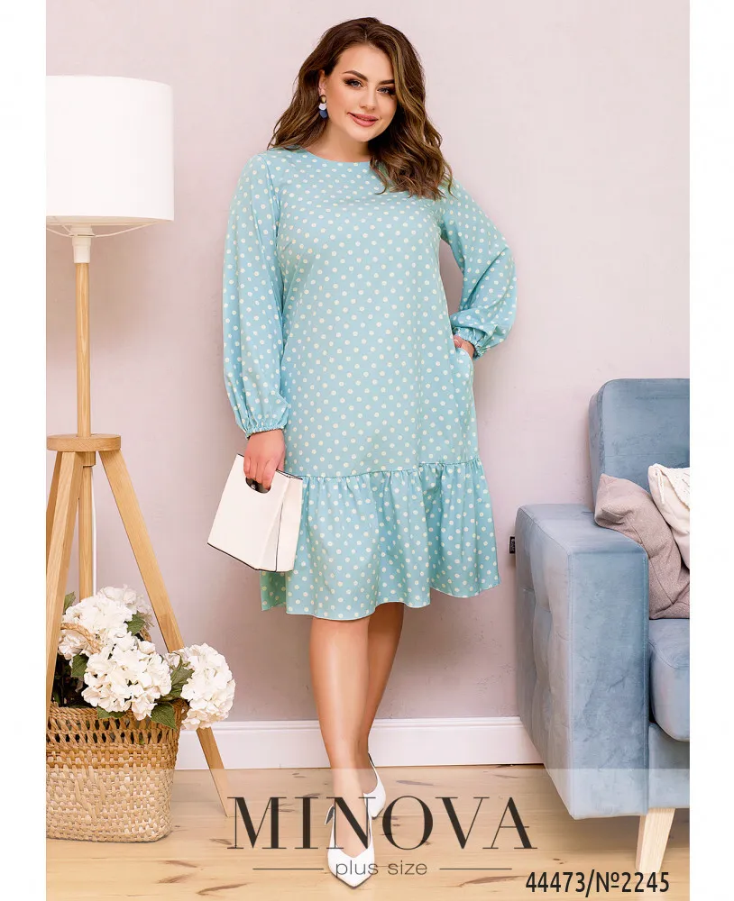 Платье 2245-голубой Minova