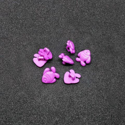 Т177  декор пришив.элемент, 15 мм, цв.фиолет  рыбка