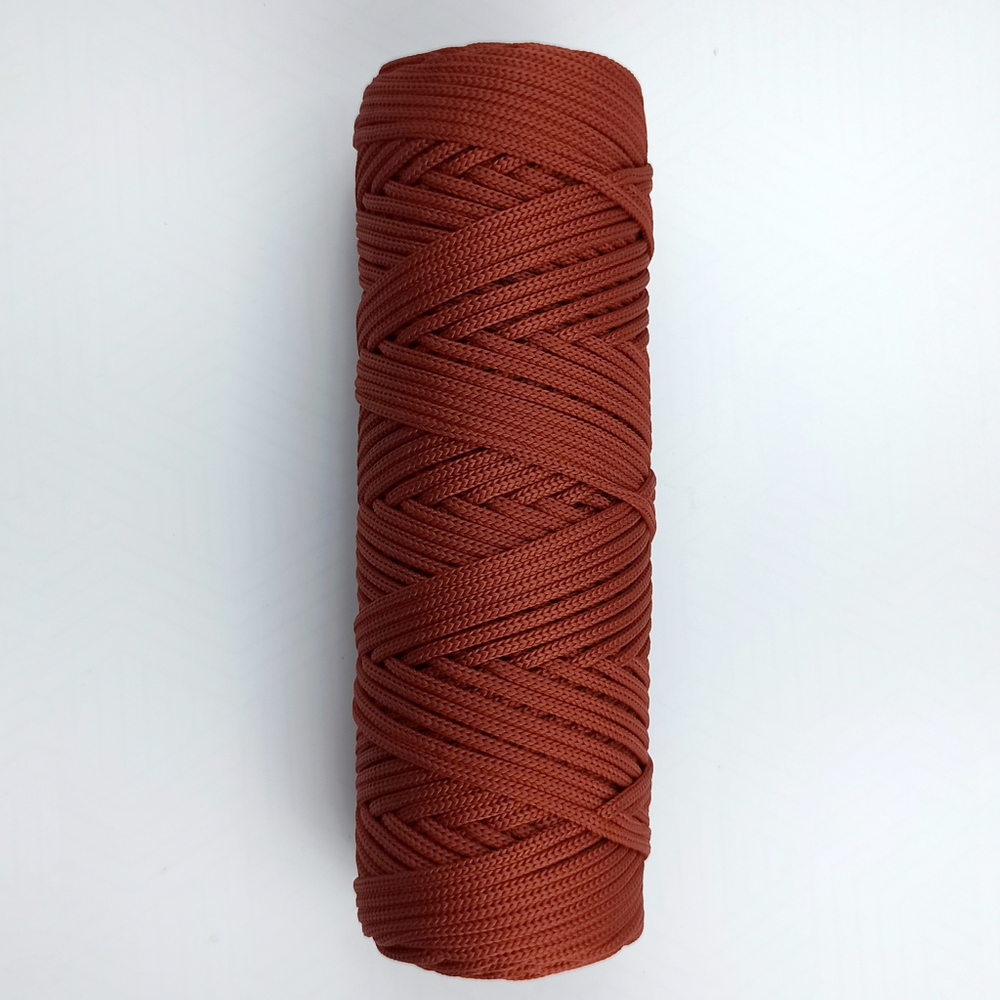 Полиэфирный шнур круглый 3 мм Терракот