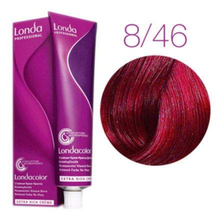 Londa Color стойкая крем-краска, 8/46 светлый блонд медно-фиолетовый, 60мл