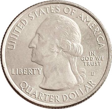 25 центов (1/4 доллара, квотер) 2012 США «Национальный лес Эль-Юнке» (D) (11-й парк)