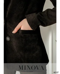 Пиджак 2154-черный-вельвет Minova