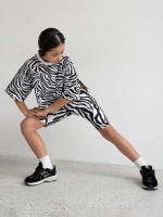 Черно-белые велосипедки для девочки