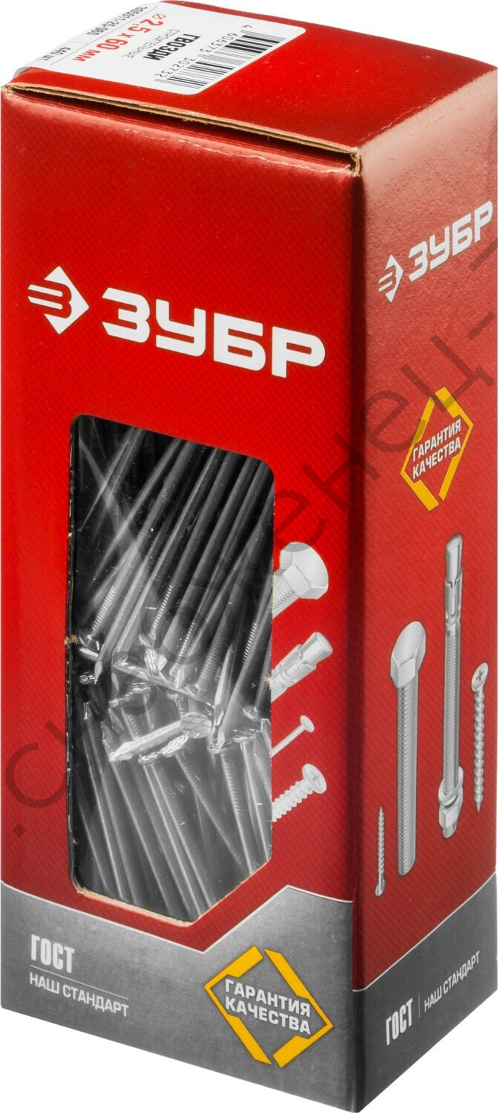 ЗУБР ГОСТ 4028-63 60 х 2.5 мм, строительные гвозди, 1 кг (305011-25-060)