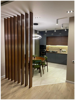 Реечная перегородка из Сосны 40х200мм