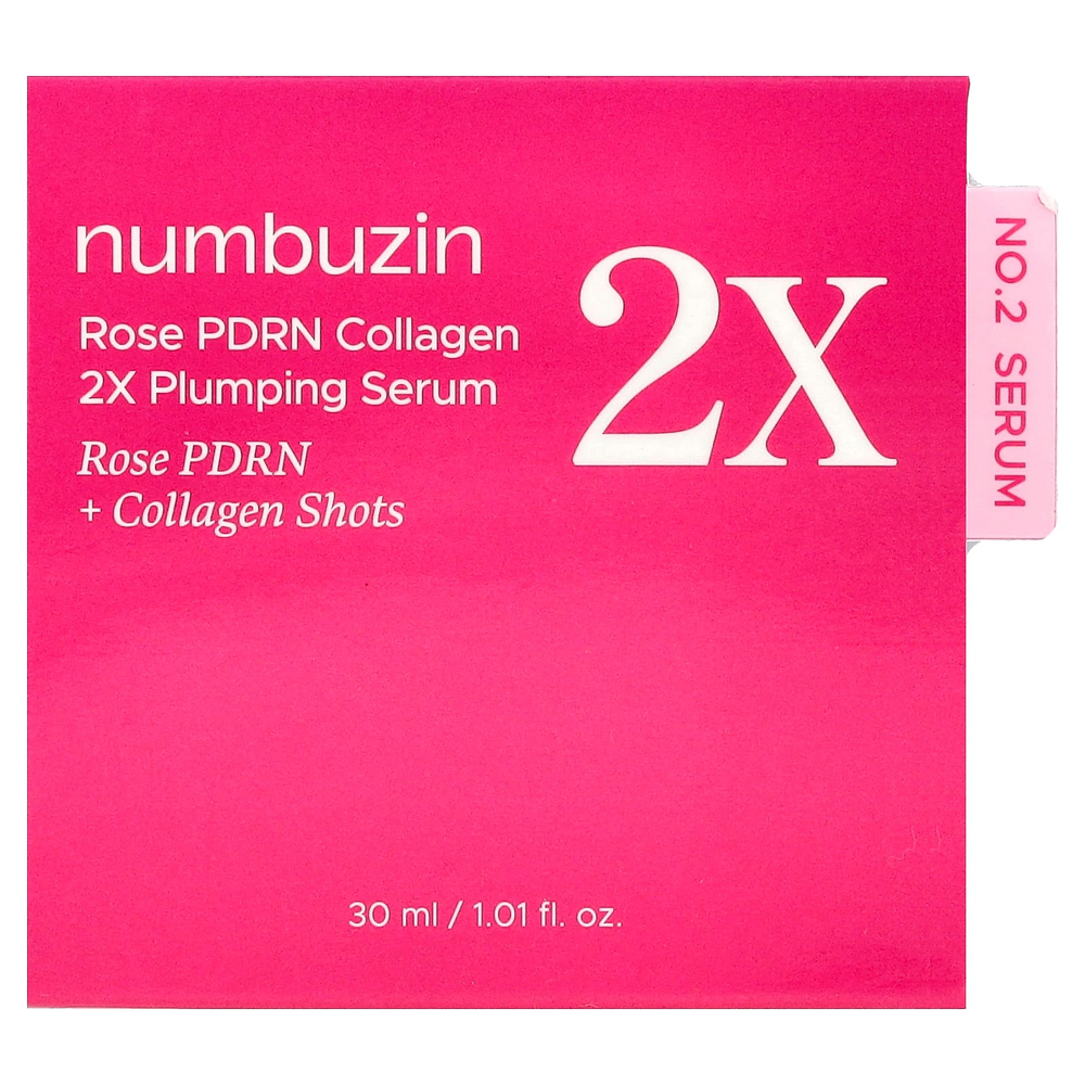 Numbuzin, No.2 Rose BDRN, сыворотка с коллагеном 2X для повышения упругости, 30 мл (1,01 жидк. унции)