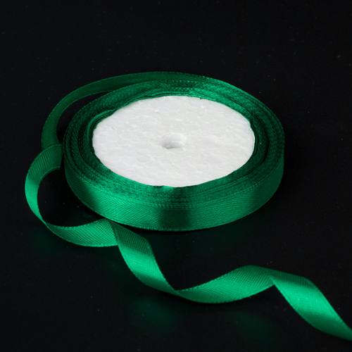 Лента атласная 12мм*25 ярд зеленая
