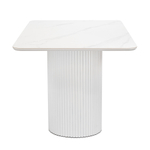 Стол Festa 140x85x77см, керамогранит белый мрамор