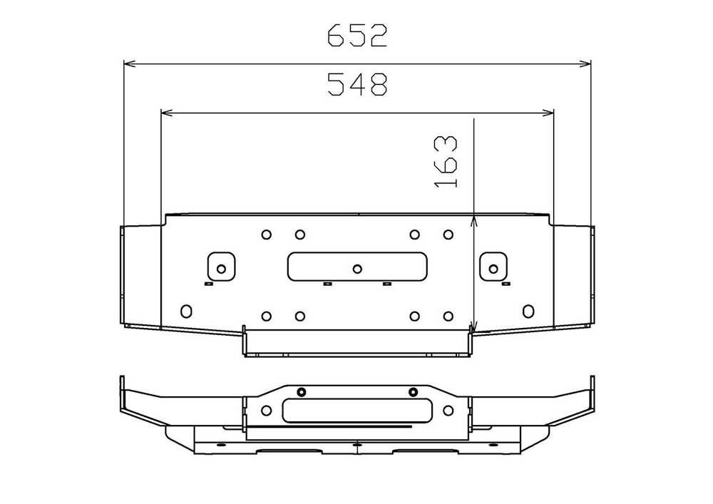 Площадка под лебёдку в штатный бампер Mitsubishi Pajero IV РИФ