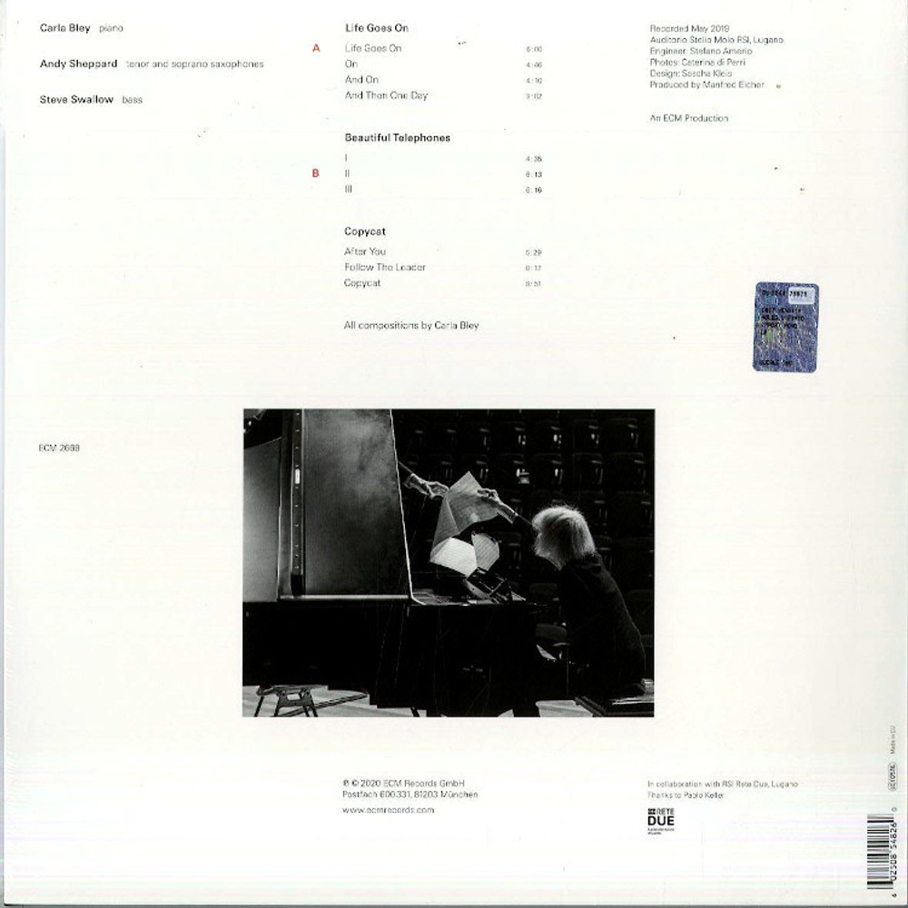 Carla Bley, Andy Sheppard, Steve Swallow / Life Goes On (LP)