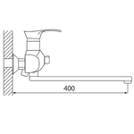 Смеситель для ванны Oute T12 T1223C