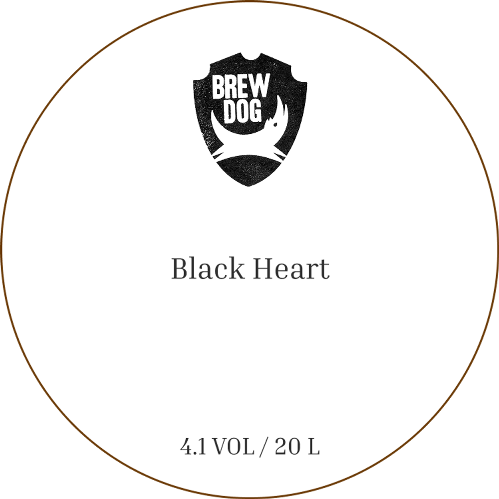 Пиво БрюДог Блэк Харт / BrewDog Black Heart 20л - кег