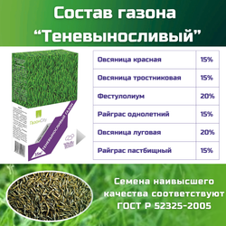 Семена газонной травы, травосмесь Теневыносливый газон, 1 кг/овсяница красная, овсяница тростниковая, фестулолиум, райграс однолетний, овсяница луговая, райграс пастбищный/Газон Сити