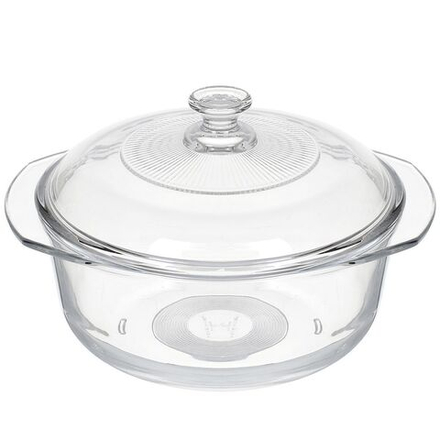 Кастрюля для микроволновой печи стекло, 0.9 л, с крыш, Тренд, GB13GH79197 JW202-3