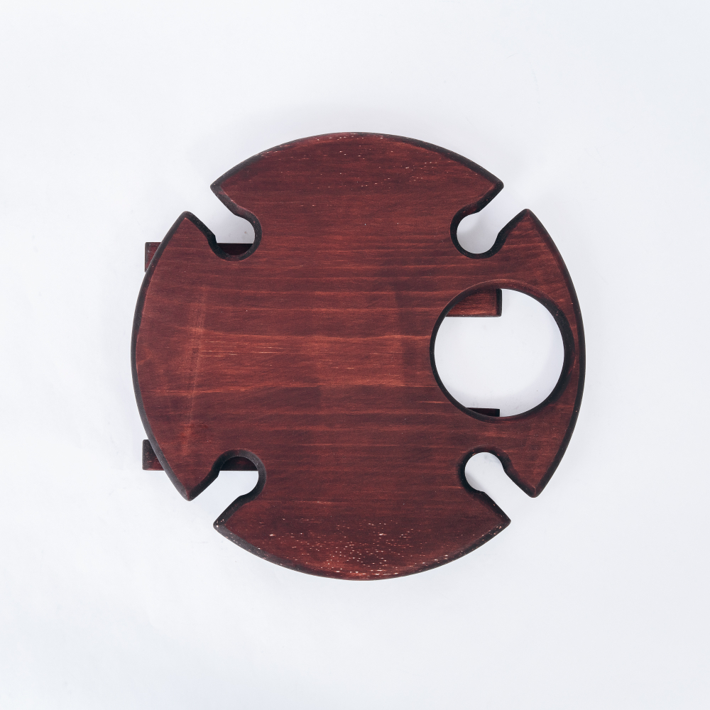 Винный столик со складывающимися ножками из Сибирского Кедра VN10