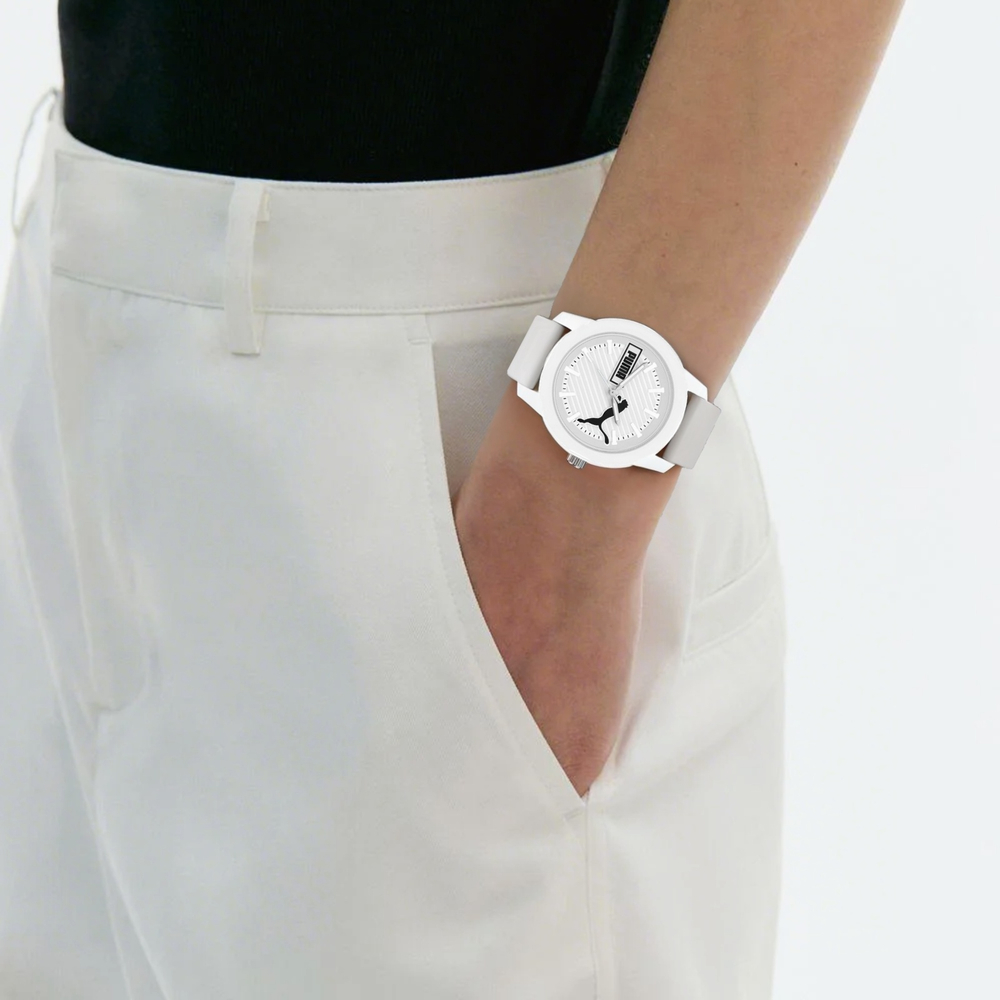 PUMA Ultrafresh Series Wrist Watch Quartz Movement Silicone Strap White Dial Men"s Watches