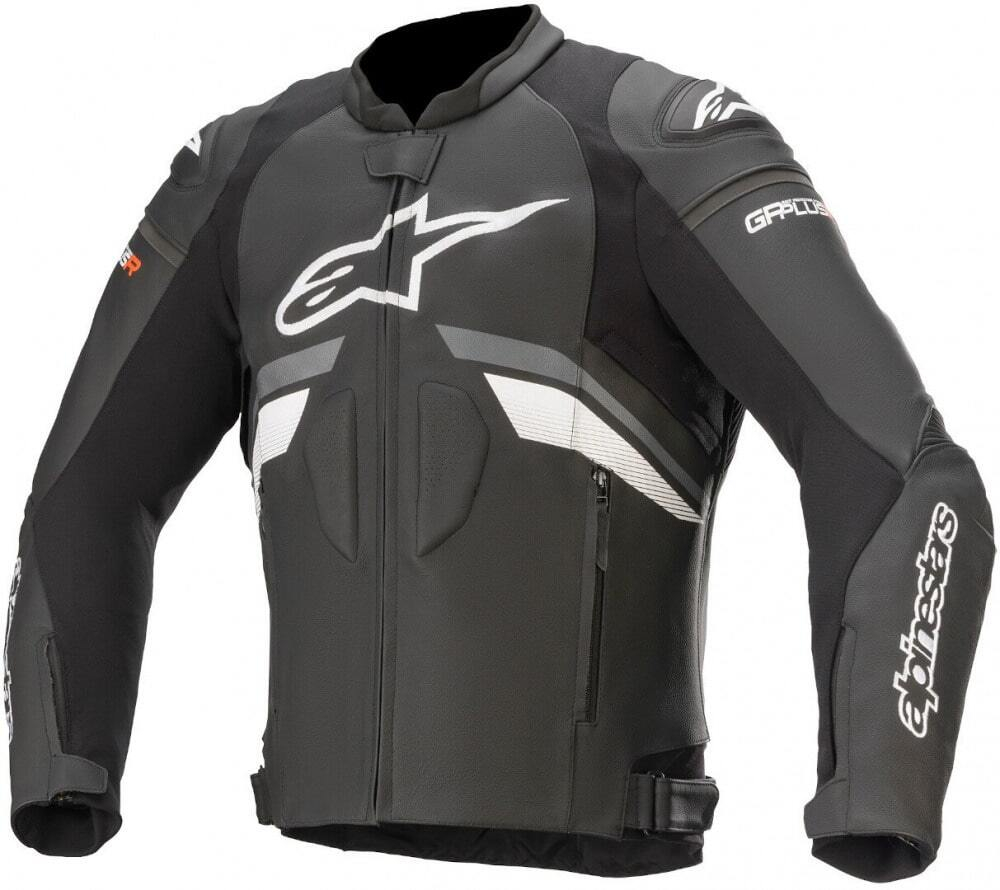 ALPINESTARS Мотокуртка мужская кожаная GP PLUS R V3 LEATHER JACKET черно-серо-белая 3100520