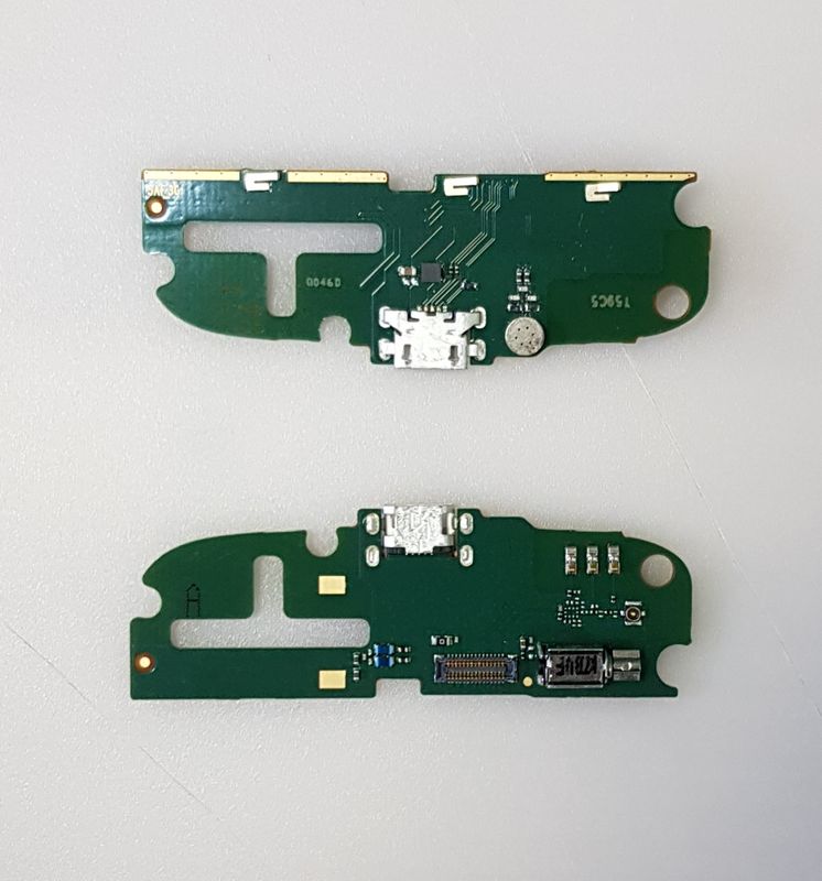 Нижняя плата для Nokia 1 с разъемом зарядки (usb) и микрофоном