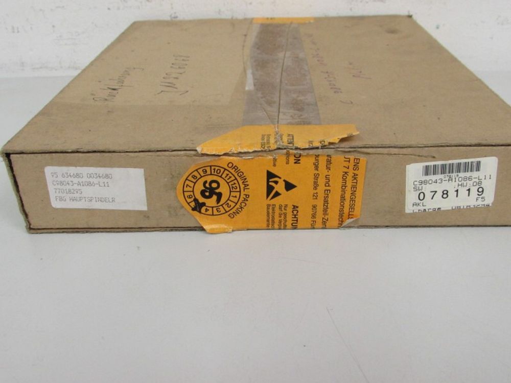 SIEMENS C98043-A1086-L11 FBG Hauptspindel Neuwertig OVP
