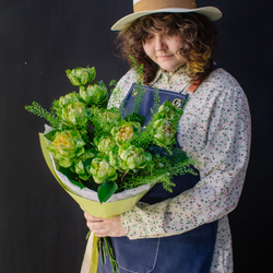 21. Оригинальный букет из розы сорта Вегги