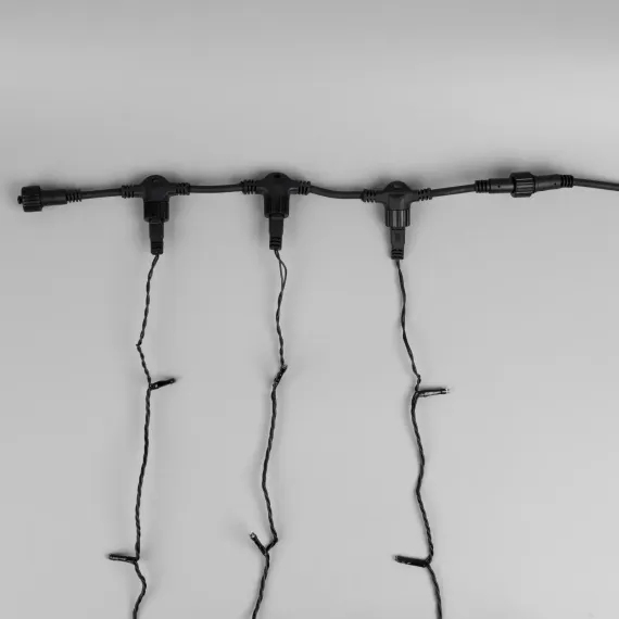 Гирлянда Клип-лайт 3 нити по 20 м., IP44, УМС, 399 теплых LED, 8 режимов, 24 В, Luazon Lighting (5167230)