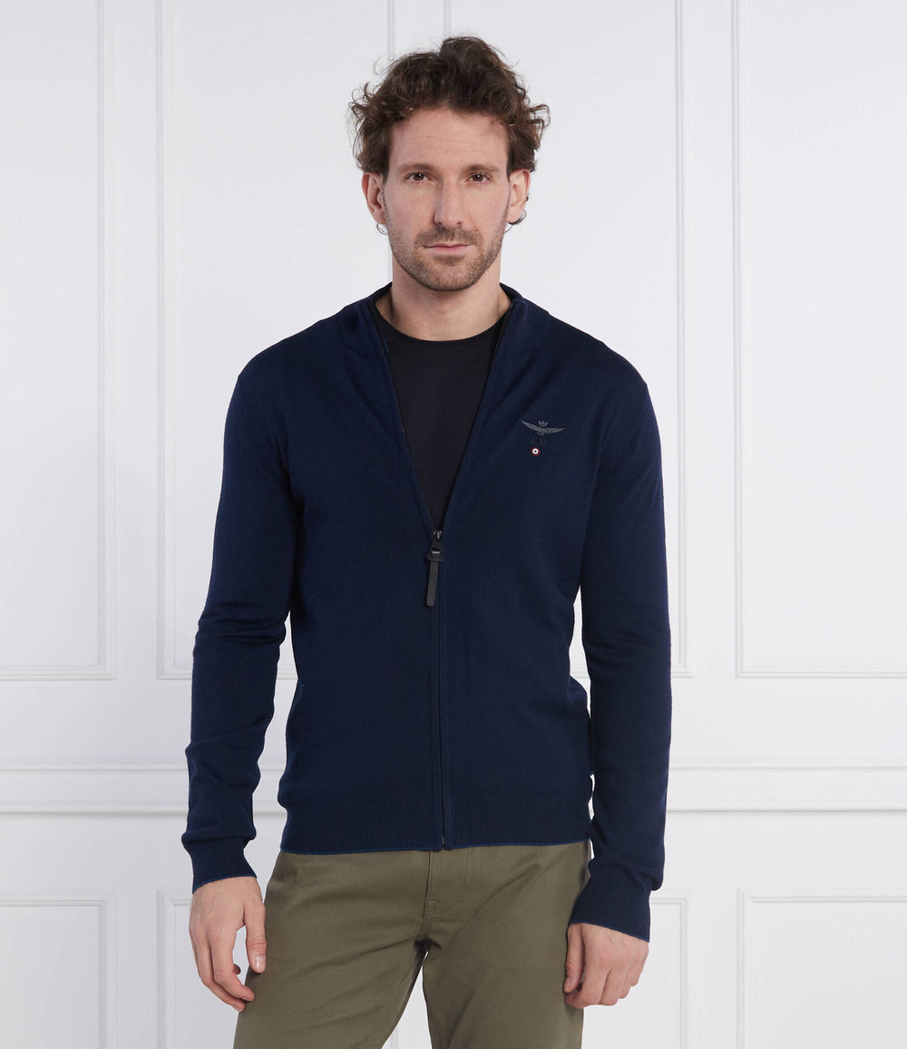 Хлопковый свитер Aeronautica Militare - темно-синий(MA1390L415)
