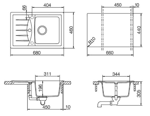 Мойка SCHOCK Genius 45D Small Cristalite мокка