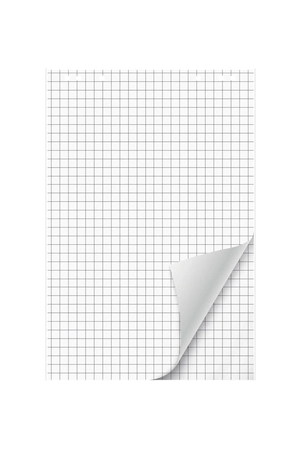 Блокнот для флипчарта Silwerhof, 60х90 см, 20 листов, КЛЕТКА, КОМПЛЕКТ 5 шт