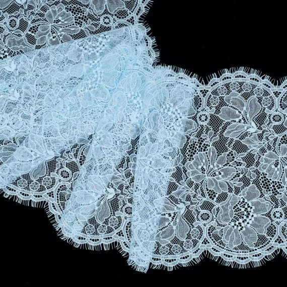 Кружево реснички голубые (21х140 см)