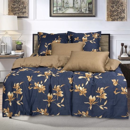 Евро комплект постельного белья Илана сатин