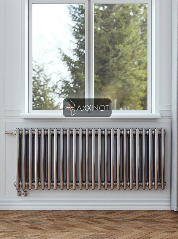 Axxinot Sentir Chrome 3050 - трехтрубный трубчатый радиатор высотой 500 мм, нижнее подключение с термовентилем