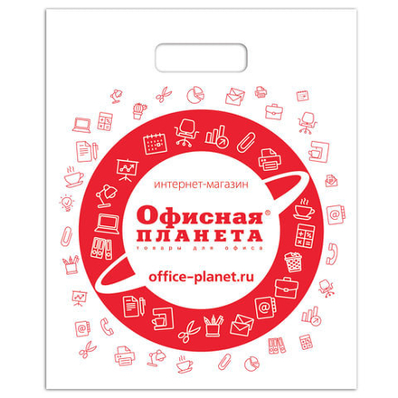 Пакет презентационно-упаковочный ОФИСНАЯ ПЛАНЕТА, 40х50 см, усиленная ручка, 500362