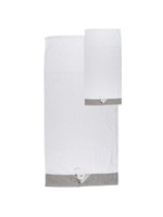 Набор из 2-х декоративных полотенец "Паулония" белый 38х58 см/55x104 см