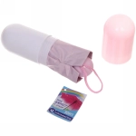 Зонт женский механический в пласт. тубе «Ультрамарин», микс 4 цвета, 8 спиц, d-90см, длина в слож. виде 19см