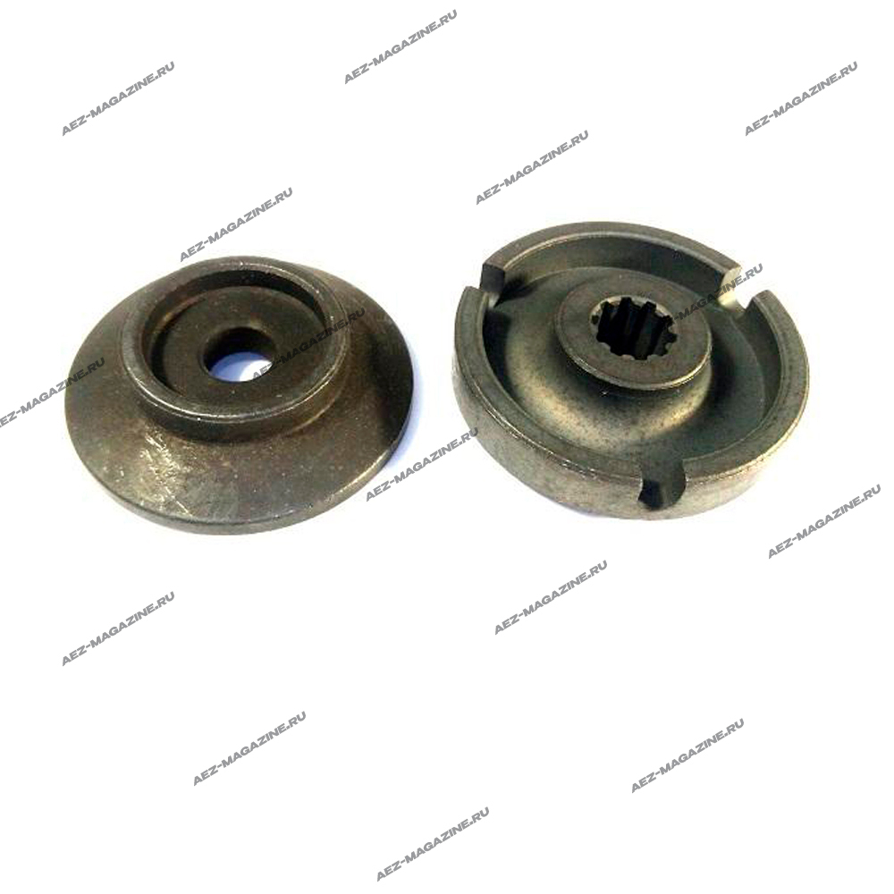 Комплект шайб редуктора триммера верхняя 10 шлицов, нижняя прижимная