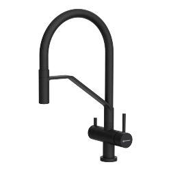 Смеситель Akeno-BN-BL латунь/нержавеющая сталь/черный