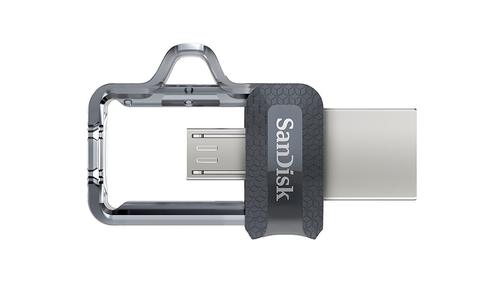 Флеш-накопитель SanDisk Ultra Dual Drive m3.0 USB-A/Micro B 256GB, R 130 МБ/с