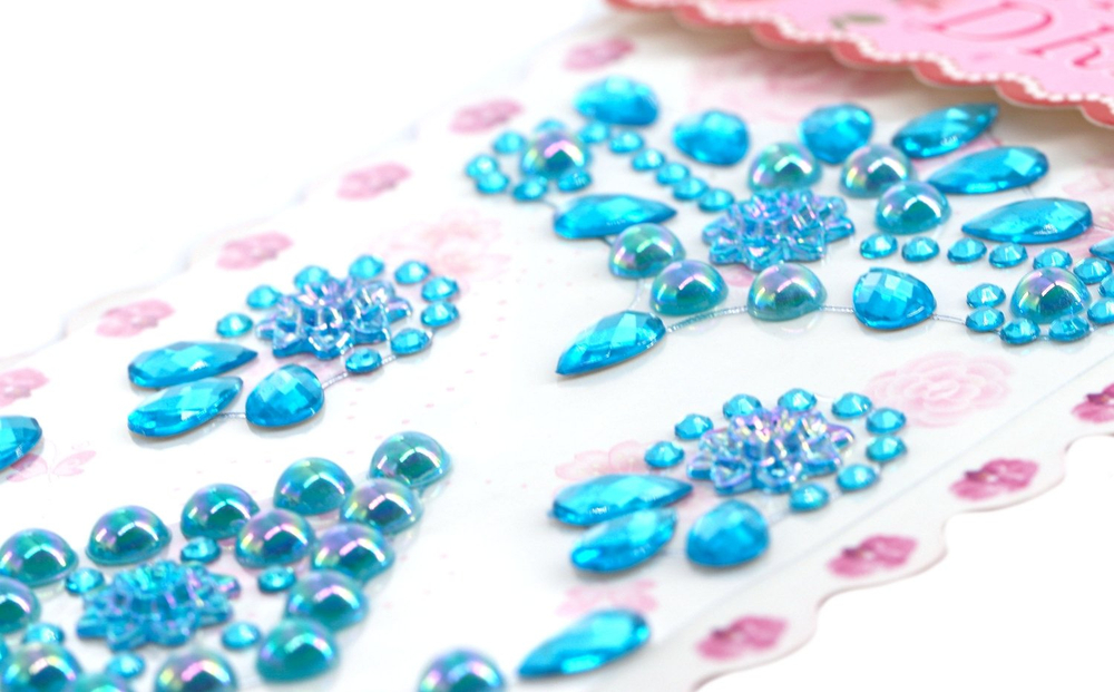 Наклейки-стразы Alingar, акриловые, "Перламутровые капли", пакет с европодвесом