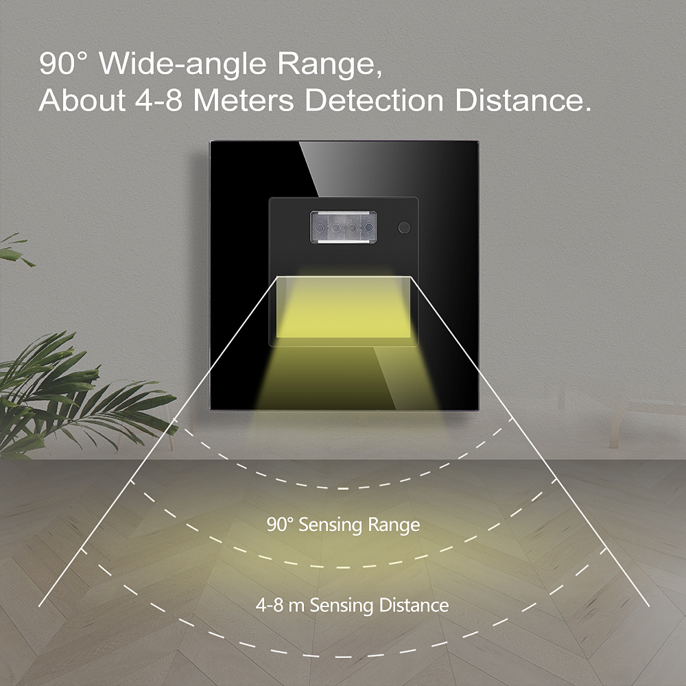 Светильник LED в рамку с дат. движения 220В 5LED ЗОЛОТО