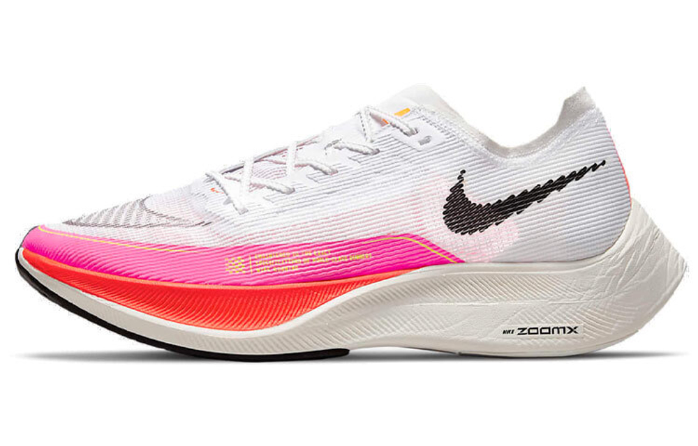 Nike ZoomX Vaporfly Next%2 elite lightweight foam marathon professional fabric TPU shock absorption, non-slip, wear-resistant, breathable, lightweight, low-cut carbon casual running shoes men's white powder