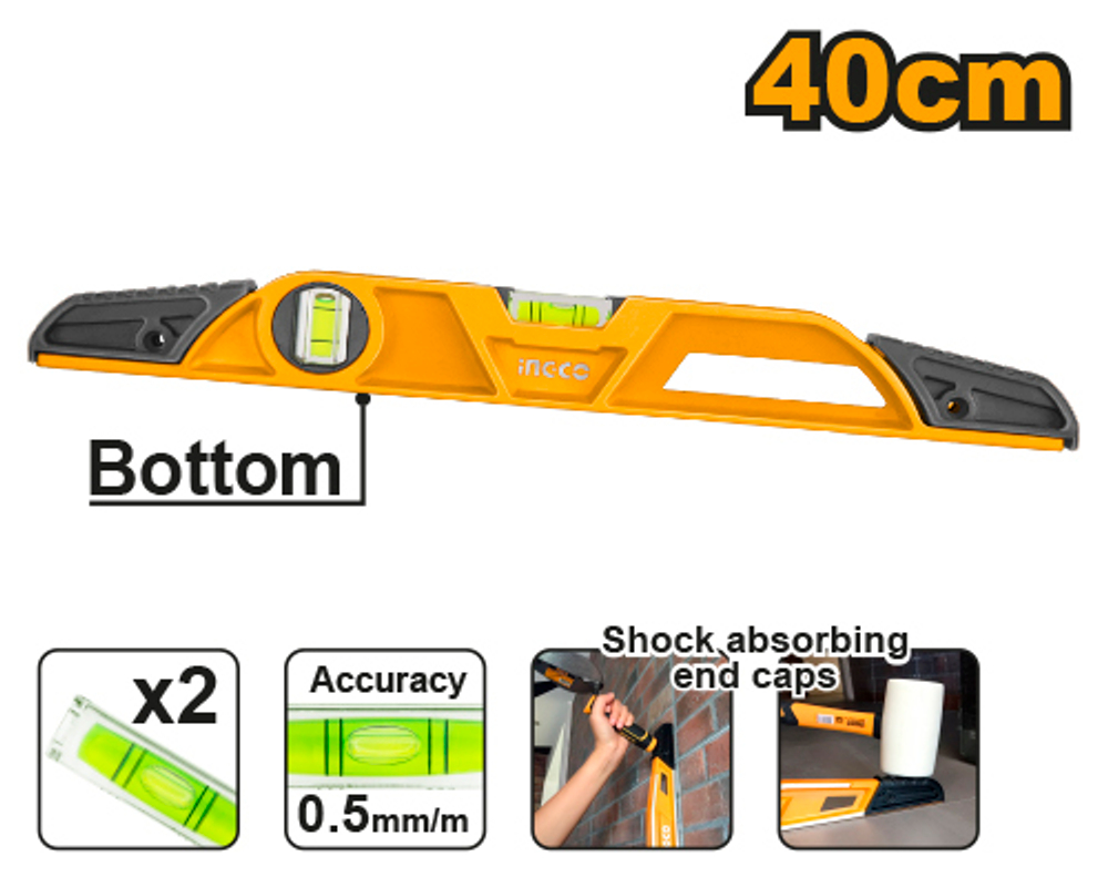 Уровень усиленный 40 см  INDUSTRIAL