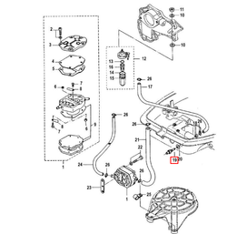 Разъем топливный (коннектор) MERCURY/TOHATSU 6-50 (3B2-70260-1) (Quicksilver)